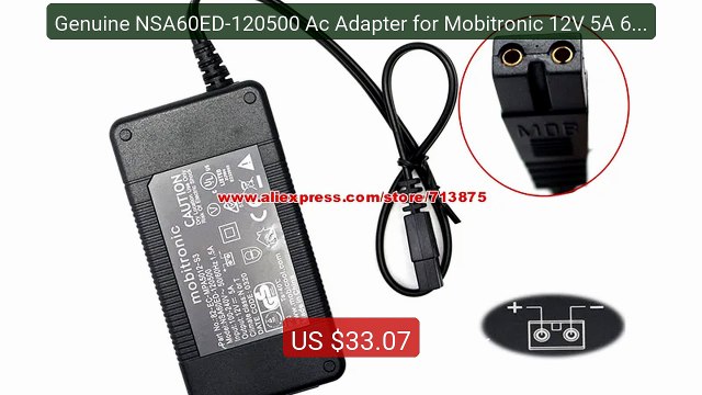 Genuine NSA60ED-120500 Ac Adapter for Mobitronic 12V 5A 60W 82... Best Buy 2026 | Great Quality!