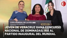 Sheinbaum premia talento joven con boletos mundialistas