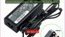 Genuine Ultrabook Charger 45w 19V 2.37A for Acer Aspire A114-3... -- Best Buy 2026 | Great Quality!