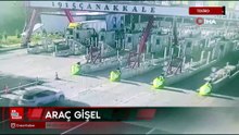Tekirdağ Malkara'da Çanakkale otoyolu gişelerinde otomobil bariyere çarptı