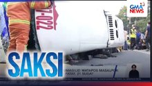 Modern jeepney, tumagilid matapos masalpok ng armored van; 1 patay, 21 sugatan | Saksi