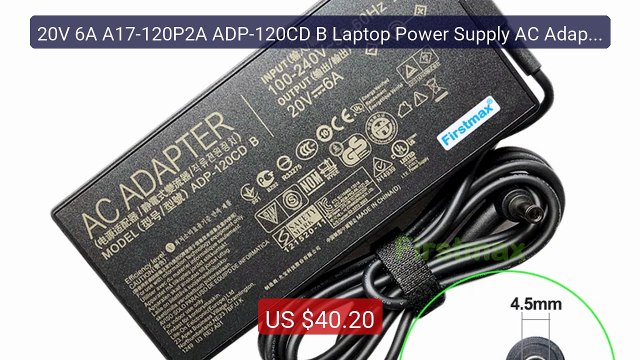 20V 6A A17-120P2A ADP-120CD B Laptop Power Supply AC Adapter ... Amazing Value 2026 | Must Have!