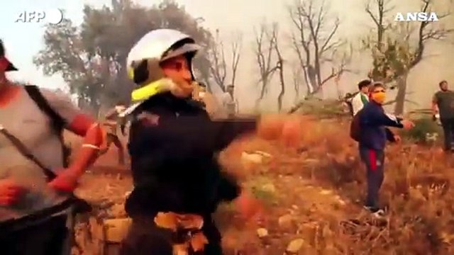 Algeria, soccorritori e abitanti insieme all'opera per domare i roghi