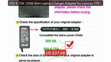 20V 6.75A 135W Slim Laptop Charger Adapter for Lenovo Y700 ... -- Top Pick 2026 | Unbeatable Price!