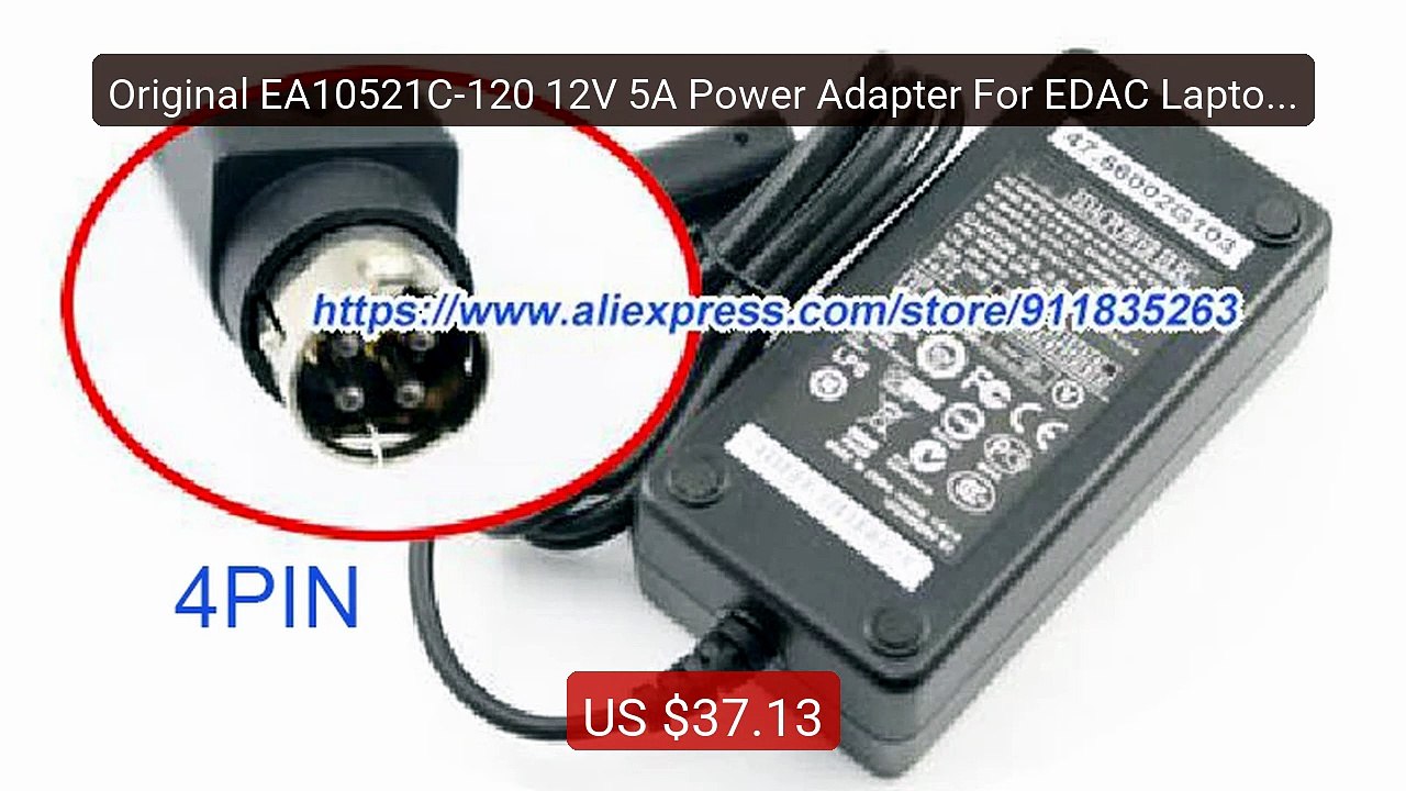 Original EA10521C-120 12V 5A Power Adapter For EDAC Laptop Charger... -- Best Deal 2026 | Shop Now!
