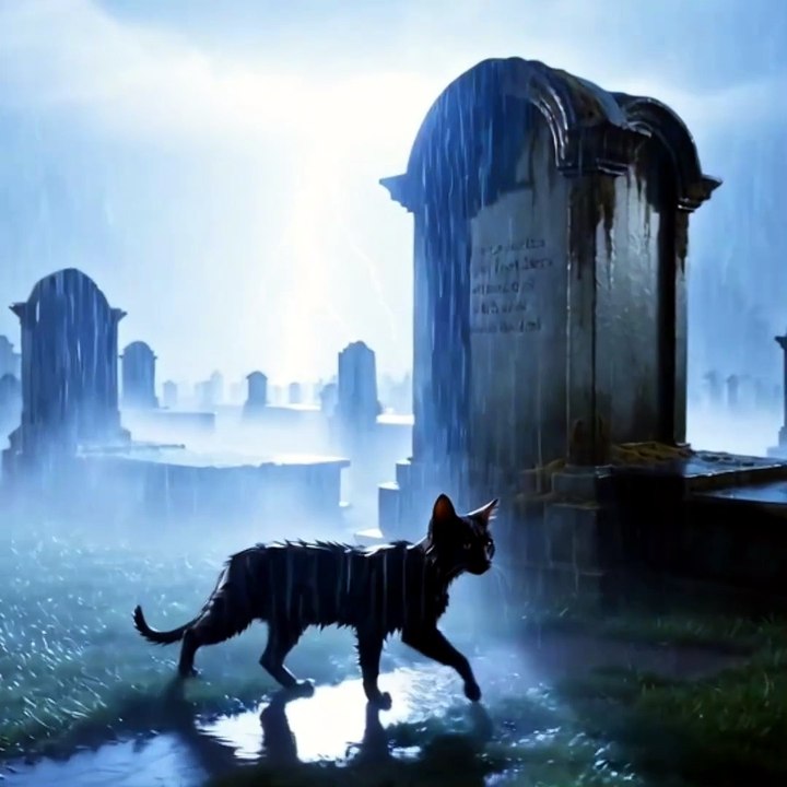The Black Cat of the Cemetery