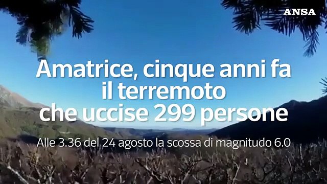 Amatrice, cinque anni fa il terremoto che uccise 299 persone