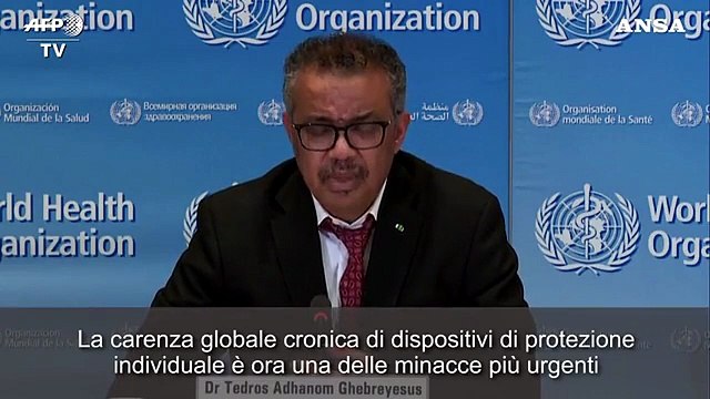 Coronavirus, Oms: Carenza di dispositivi di protezione e' minaccia piu' urgente