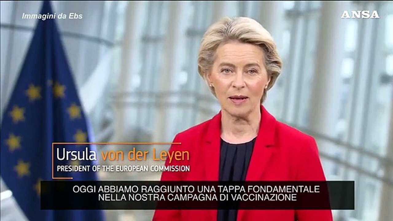 Covid, von der Leyen: "Il 70% degli adulti nell'Ue e' vaccinato"