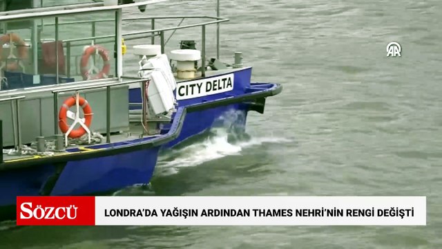 Londra’da yağışın ardından Thames Nehri’nin rengi değişti