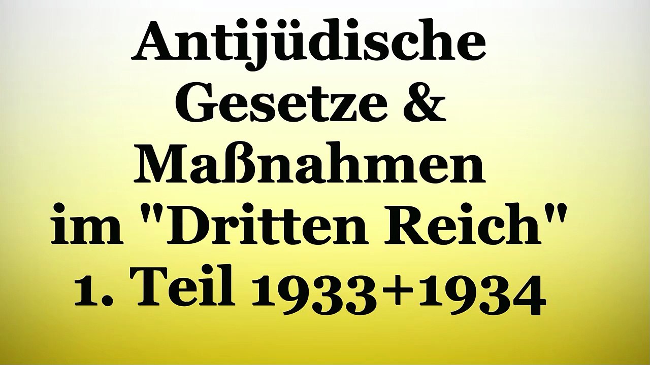 Vom Boykott zum Berufsverbot 🎗️ Die ersten NS-Gesetze gegen Juden (1933-1934)