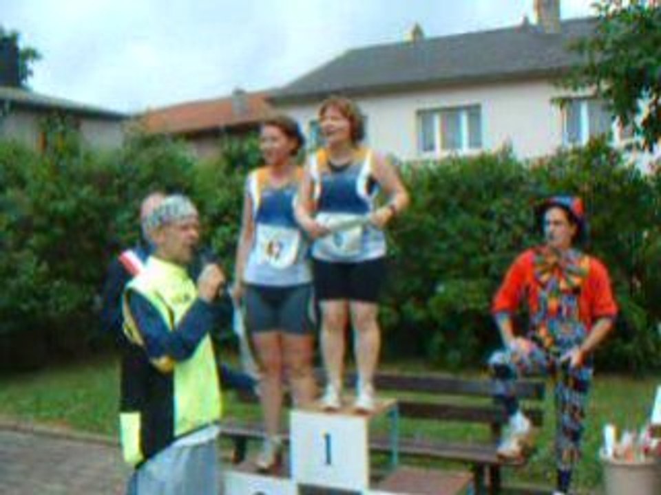 CORRIDA de Malling 2008-Le podium de Marie Olga & Josette