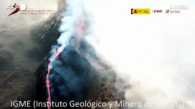 Canarie, l'eruzione del Cumbre Vieja vista dall'alto