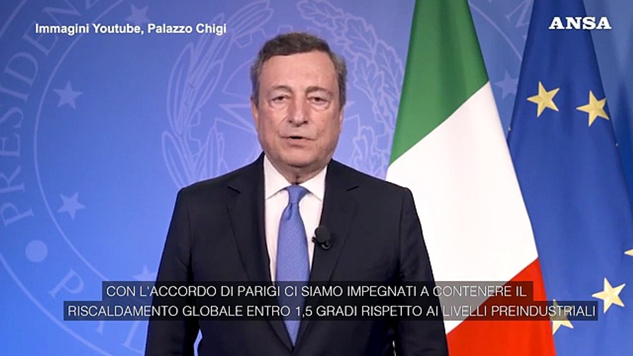 Forum Clima, Draghi: "Finora siamo venuti meno agli accordi di Parigi"