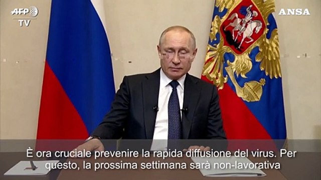 Coronavirus, Putin: La prossima settimana sara' non lavorativa