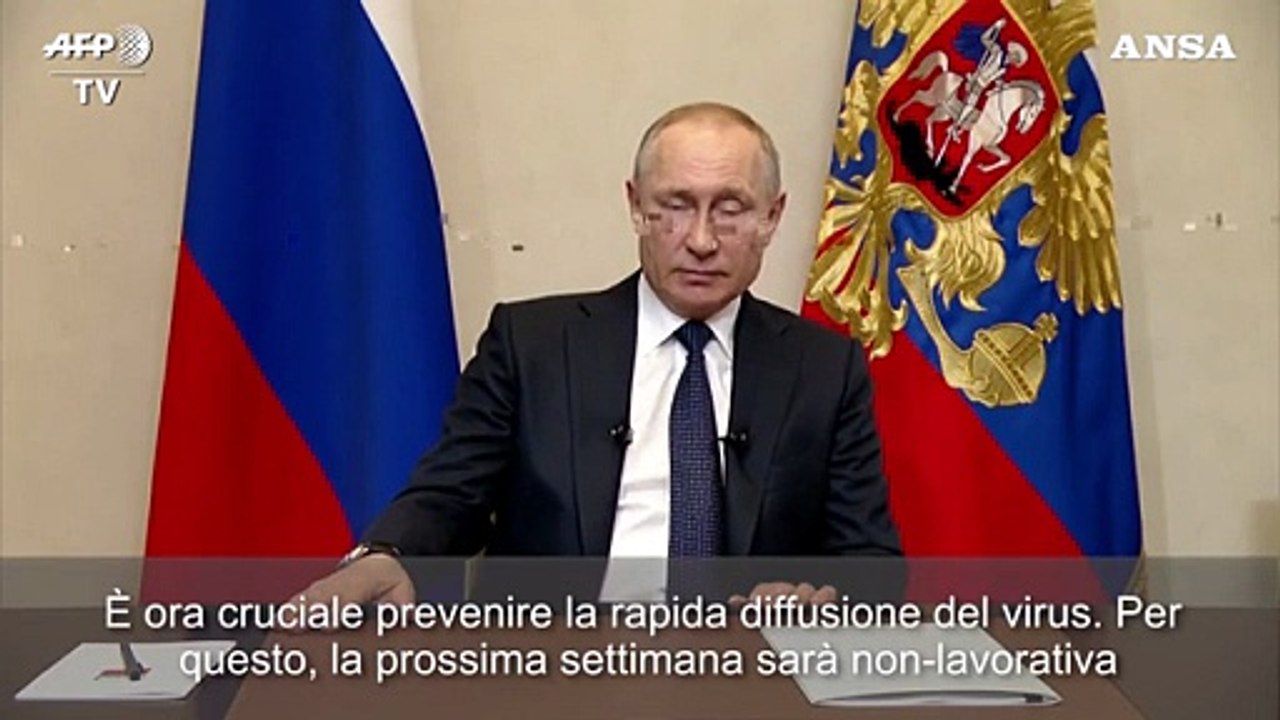 Coronavirus, Putin: "La prossima settimana sara' non lavorativa"