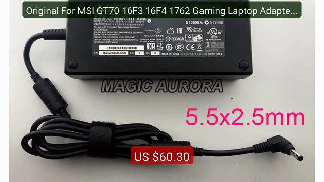 Original For MSI GT70 16F3 16F4 1762 Gaming Laptop Adapter Charger ... Top Rated 2026 | Buy Now!
