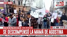 Se descompensó la mamá de Agostina Vega en la marcha