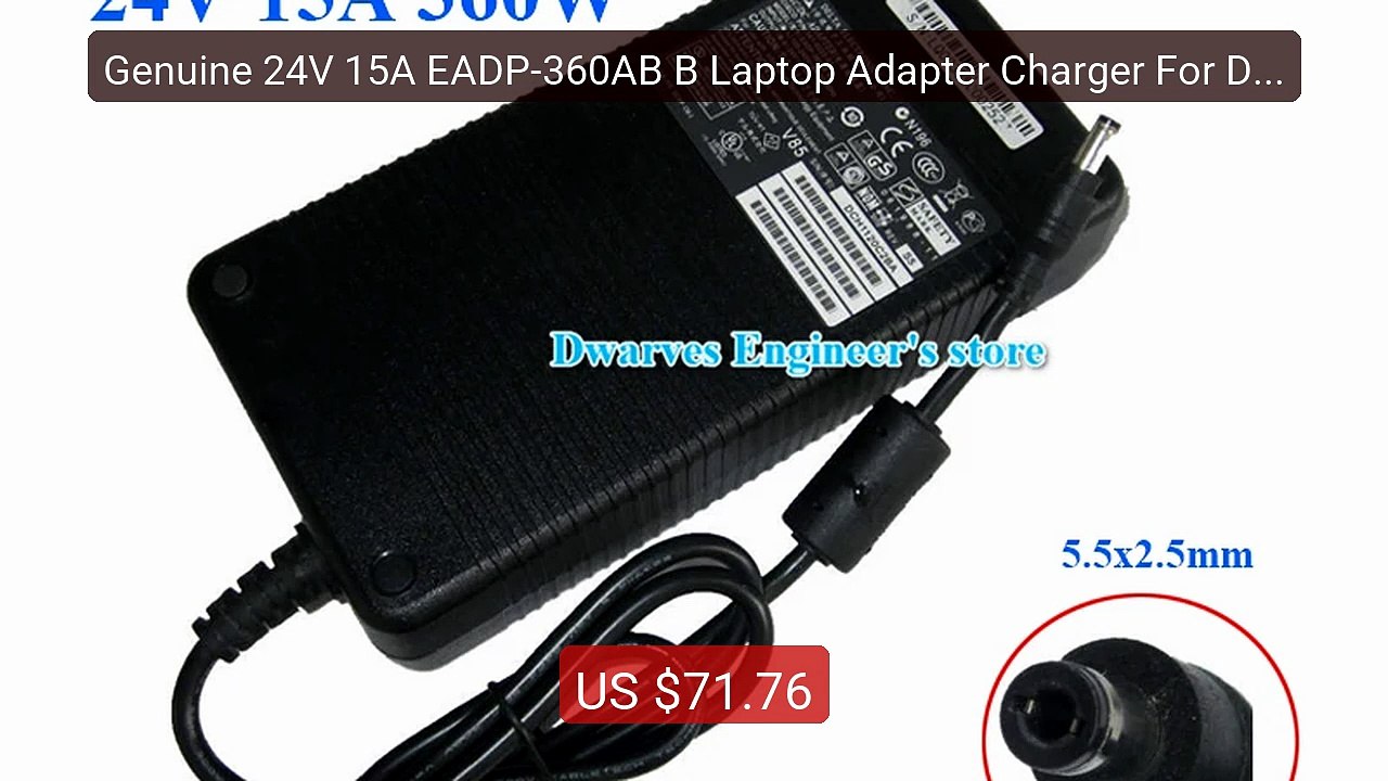 Genuine 24V 15A EADP-360AB B Laptop Adapter Charger For DELTA... -- Amazing Value 2026 | Must Have!