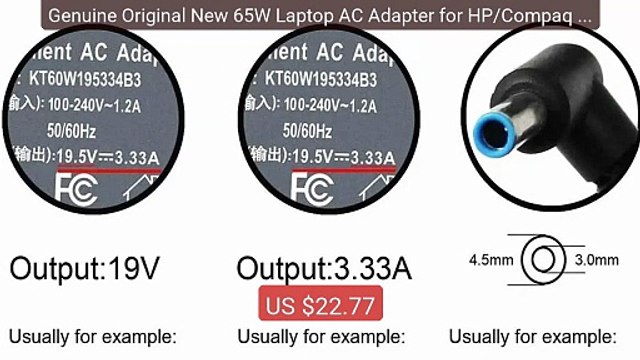 Genuine Original New 65W Laptop AC Adapter for HP/Compaq 15... Top Pick 2026 | Unbeatable Price!