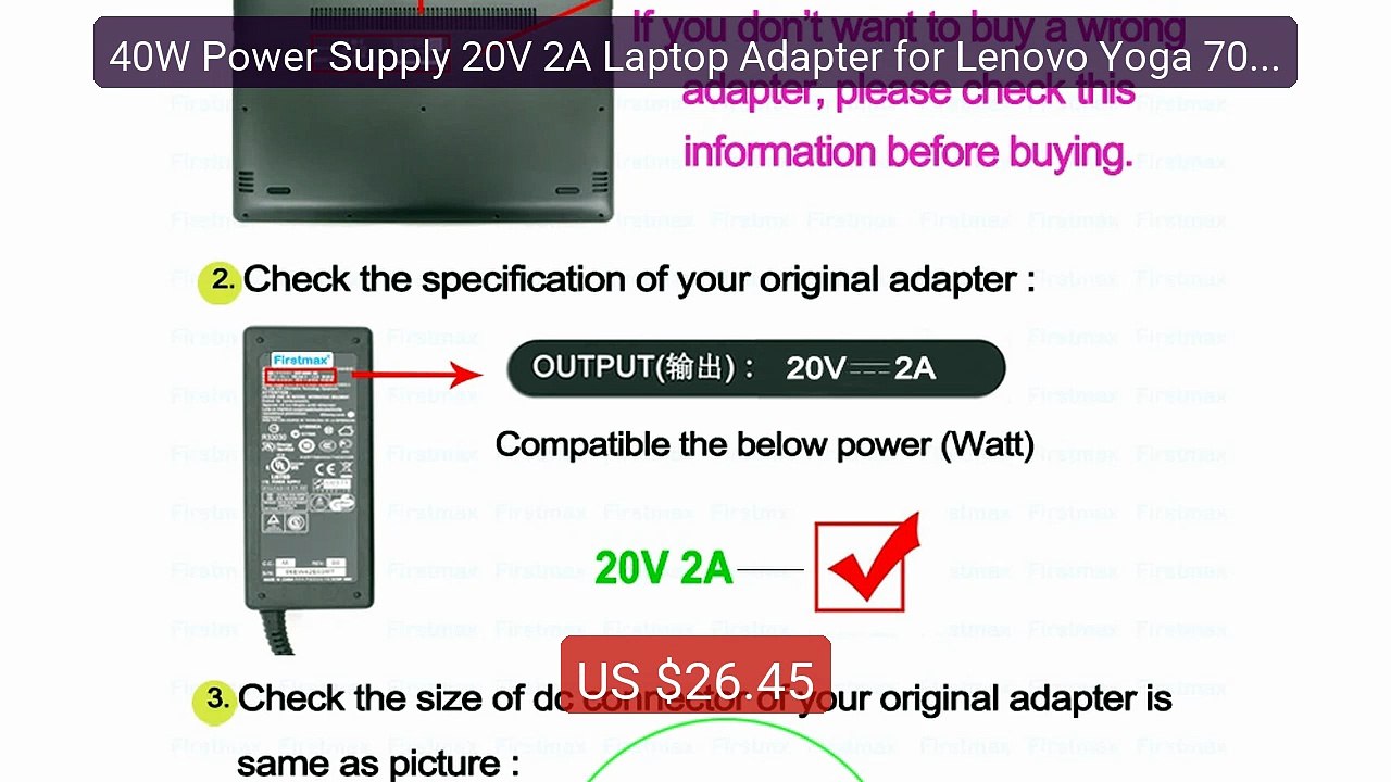 40W Power Supply 20V 2A Laptop Adapter for Lenovo Yoga 700-14IKB ch... -- Top Rated 2026 | Buy Now!