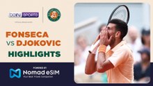 João Fonseca vs Novak Djokovic | Roland-Garros 2026 | Match Highlights