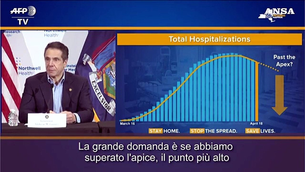 Coronavirus, Cuomo: "A New York iniziata la fase discendente"