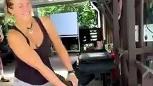 Unexpected BBQ guest leaves campers stunned 🦎🔥😲