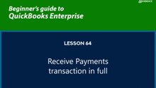 64 - Receive Payments transaction in full