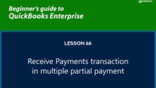 66 - Receive Payments transaction in multiple partial payments
