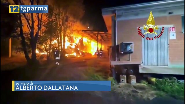 FRASSINARA, IN FIAMME DEPOSITO DI BALLONI DI FIENO: PAURA MA NESSUN FERITO | FRASSINARA, IN FIAMME DEPOSITO DI BALLONI DI FIENO: PAURA MA NESSUN FERITO