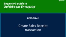 69 - Create Sales Receipt transaction