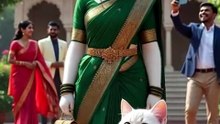 Cute cat and her kitten dressed up to attend a wedding together 🐱💍🐾✨  #CuteCat #KittenLove #WeddingTime #CatFamily #AdorableMoments #PetFun #ViralCat