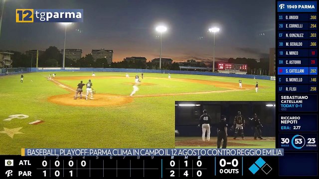 BASEBALL, PLAYOFF: PARMA CLIMA IN CAMPO IL 12 AGOSTO CONTRO REGGIO EMILIA | BASEBALL, PLAYOFF: PARMA CLIMA IN CAMPO IL 12 AGOSTO CONTRO REGGIO EMILIA