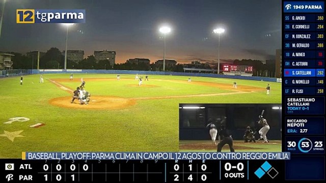 BASEBALL, PLAYOFF: PARMA CLIMA IN CAMPO IL 12 AGOSTO CONTRO REGGIO EMILIA | BASEBALL, PLAYOFF: PARMA CLIMA IN CAMPO IL 12 AGOSTO CONTRO REGGIO EMILIA