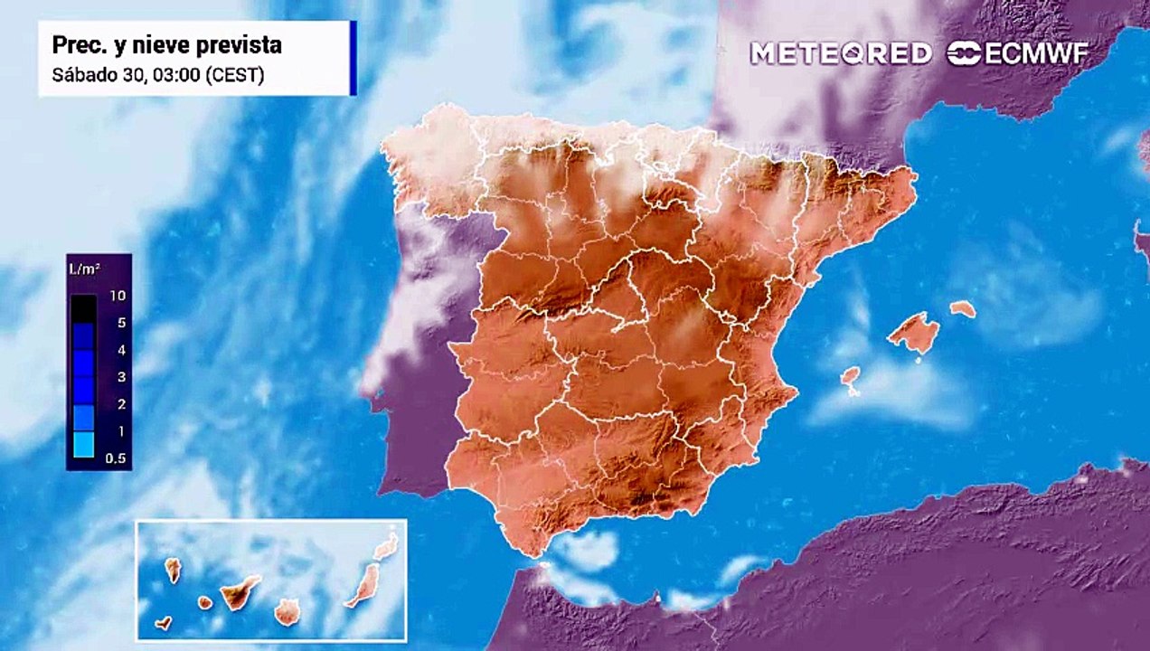 Las precipitaciones se concentrarán en el este peninsular