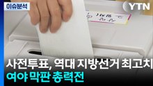 사전투표율, 역대 지방선거 중 최고치...여야, 막바지 총력전 / YTN