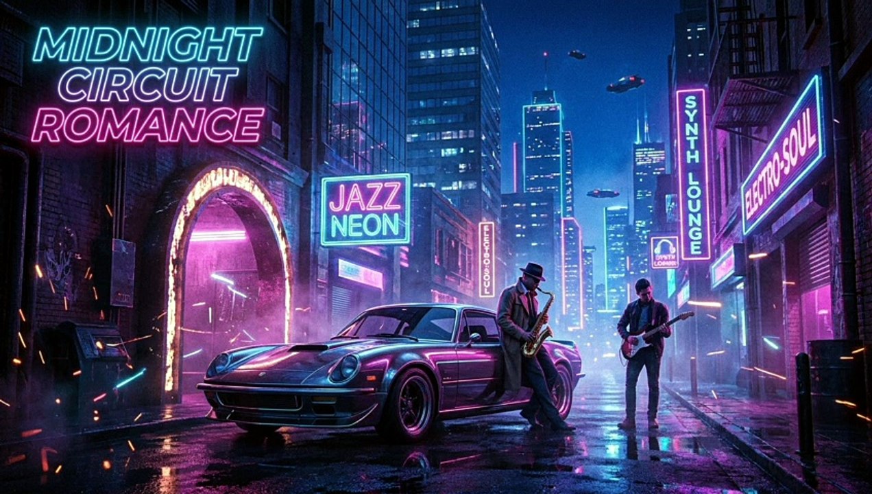 MIDNIGHT CIRCUIT ROMANCE | Neo Jazz Rockwave & Electro Noir (Late Night Synthwave Vibes)