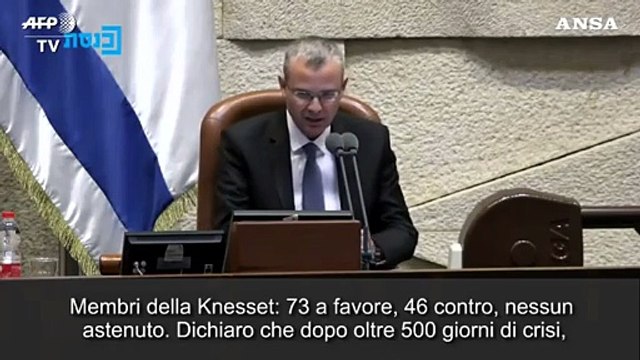 Israele, fiducia al governo Netanyahu/Gantz