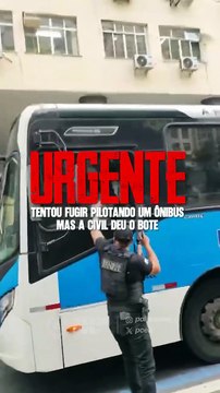 Vídeo mostra PM interceptando criminoso que tentou fugir dirigindo um ônibus coletivo