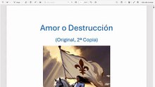 AMOR O DESTRUCCION (Original, 2ª Copia)