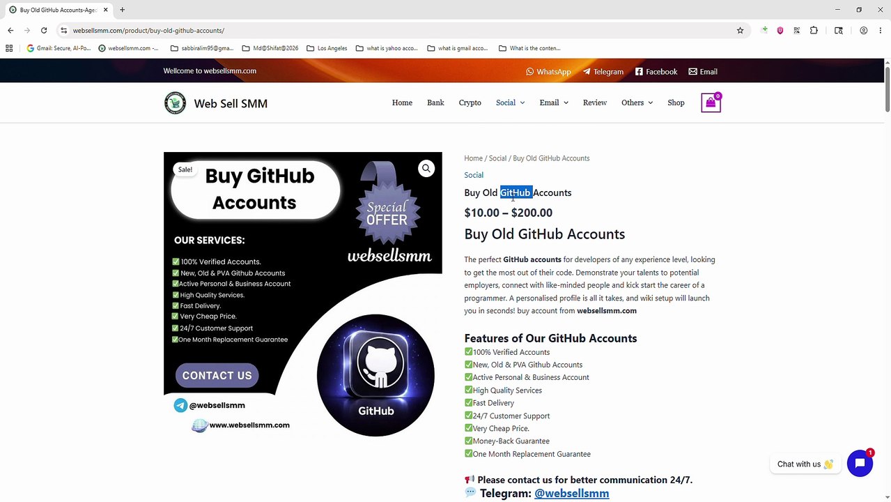 Buy Old GitHub Accounts-Aged & Old GitHub Accounts for Sale