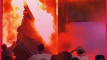 حريق هائل بمخزن بويات في الوراق.. والنيابة تحقق