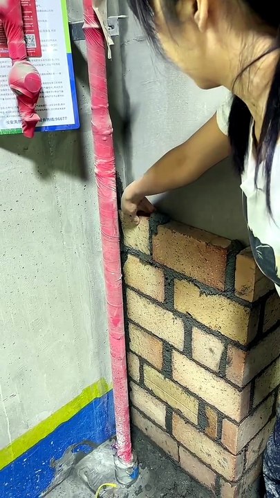 Girl work on construction site