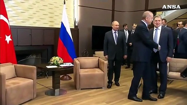 Siria, l'incontro a Sochi tra Erdogan e Putin