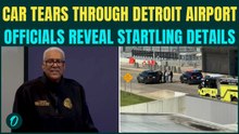 Car SMASHES Into Detroit Airport Terminal! Officials Reveal Security Gaps After Dramatic Crash