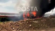 Chofer de tráiler sobrevive de milagro tras choque e incendio en Cadereyta Jiménez