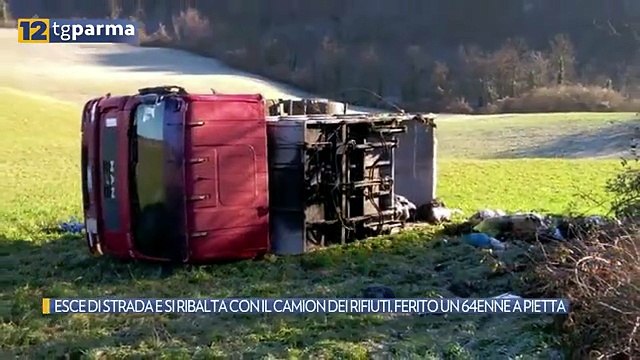 ESCE DI STRADA E SI RIBALTA CON IL CAMION DEI RIFIUTI, FERITO UN 64ENNE A PIETTA