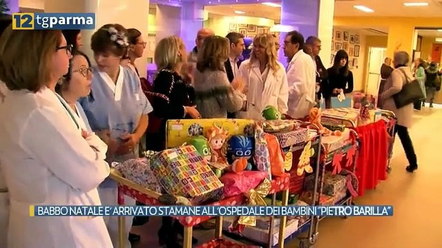 BABBO NATALE E' ARRIVATO STAMANE ALL'OSPEDALE DEI BAMBINI PIETRO BARILLA