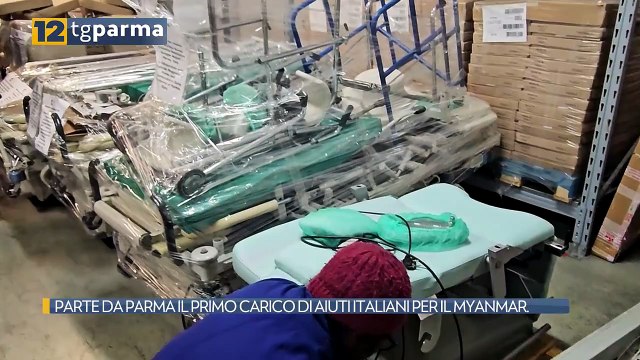 PARTE DA PARMA IL PRIMO CARICO DI AIUTI ITALIANI PER IL MYANMAR. | PARTE DA PARMA IL PRIMO CARICO DI AIUTI ITALIANI PER IL MYANMAR.